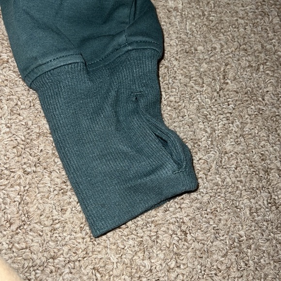 Old Navy jade shadow teal green quarter zip sweatshirt size large - Picture 4 of 8